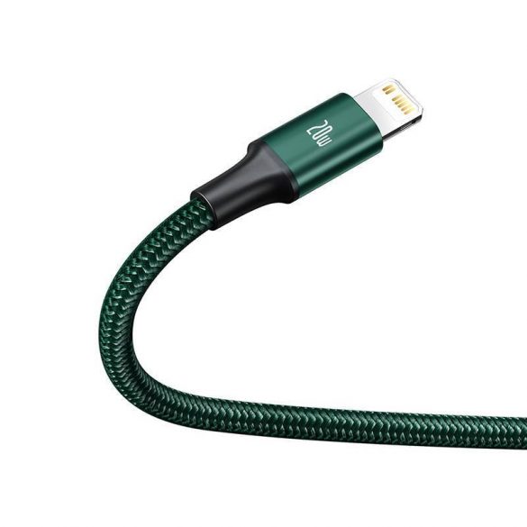 Cablu USB-C 3 în 1 Baseus Rapid Series, micro USB / Lightning / USB-C, 20 W, 1,5 m (verde)