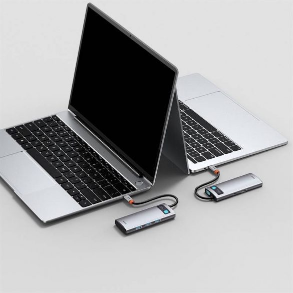 Hub Baseus Metal Gleam Series 5 în 1, USB-C - 3x USB 3.0 + HDMI + USB-C PD