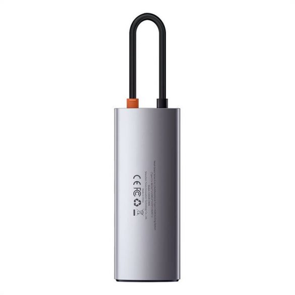 Hub Baseus Metal Gleam Series 5 în 1, USB-C - 3x USB 3.0 + HDMI + USB-C PD