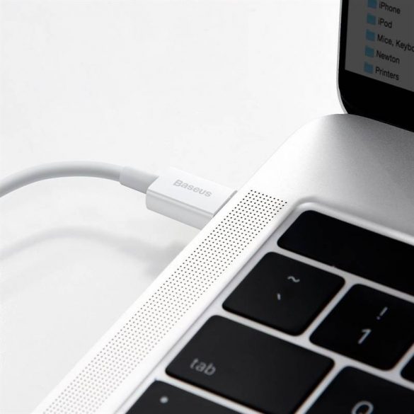 Cablu USB-C pentru seria Lightning Baseus Superior, 20W, PD, 2m (alb)