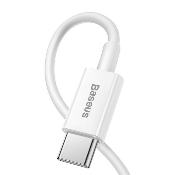 Cablu USB-C pentru seria Lightning Baseus Superior, 20W, PD, 2m (alb)