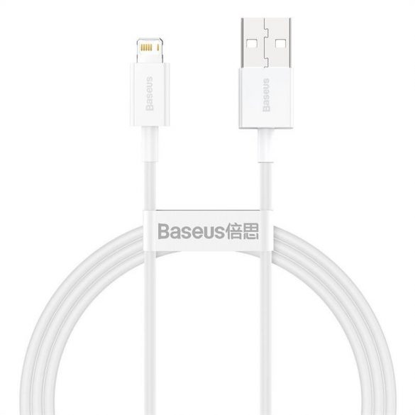 Cablu USB pentru Lightning Baseus Superior Series 2.4A 1m (alb)