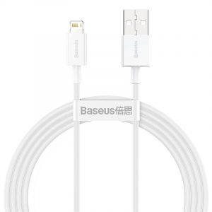 Cablu USB pentru Lightning Baseus Superior Series 2.4A 1.5m (alb)