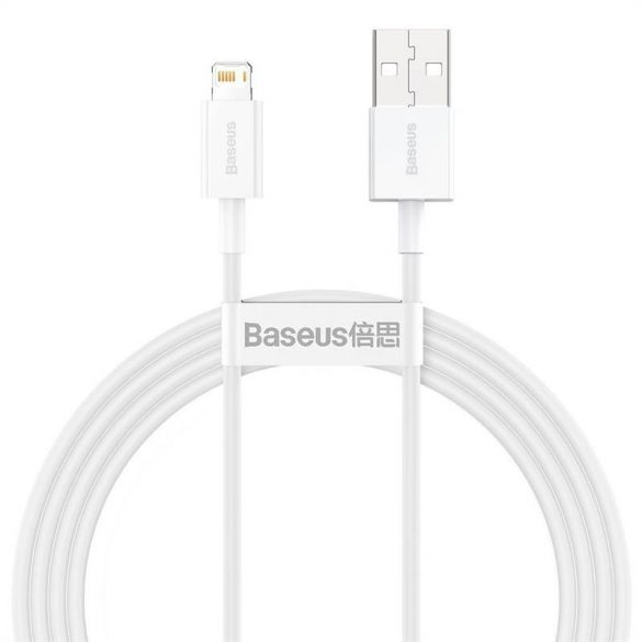 Cablu USB pentru Lightning Baseus Superior Series 2.4A 1.5m (alb)