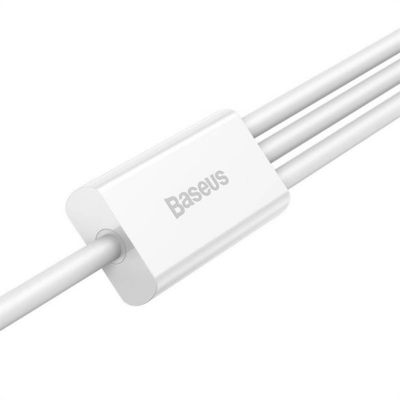 Cablu USB 3 în 1 Baseus Superior Series, USB-Micro-USB / USB-C / Lightning, 3,5 A, 1,2 m (alb)