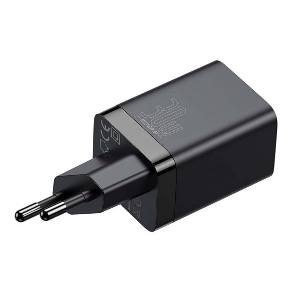 Încărcător rapid Baseus Super Si Pro USB + USB-C 30W (negru)