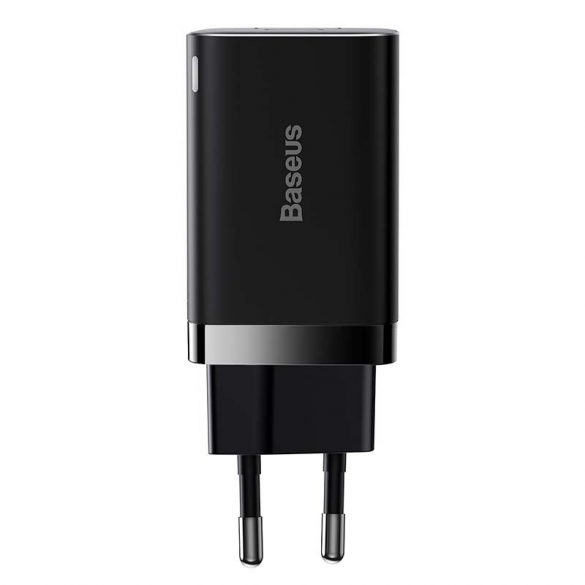 Încărcător rapid Baseus Super Si Pro USB + USB-C 30W (negru)