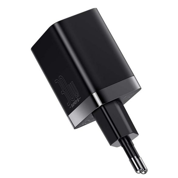 Încărcător rapid Baseus Super Si Pro USB + USB-C 30W (negru)