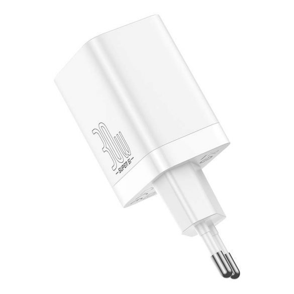 Încărcător rapid Baseus Super Si Pro USB + USB-C 30W (alb)