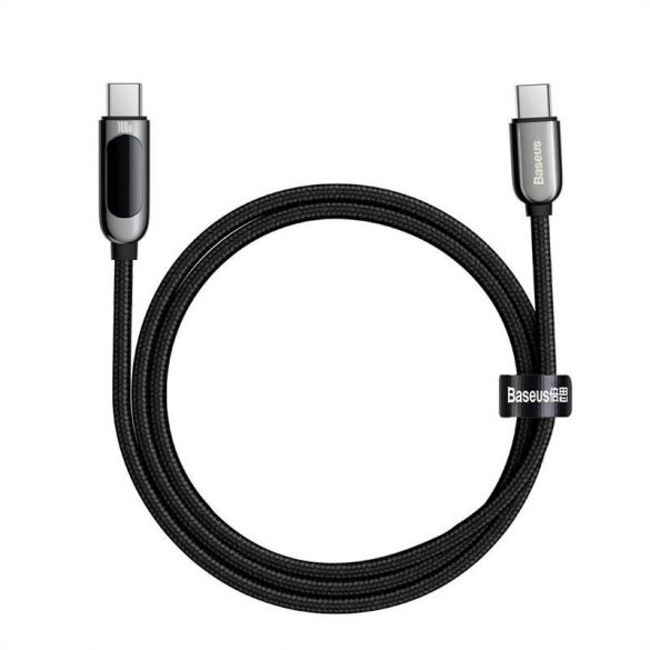 USB-C - Cablu de afișare USB-C Baseus, sursă de alimentare, 100 W, 1 m (negru)