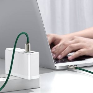 USB-C - Cablu de afișare USB-C Baseus, sursă de alimentare, 100 W, 1 m (verde)