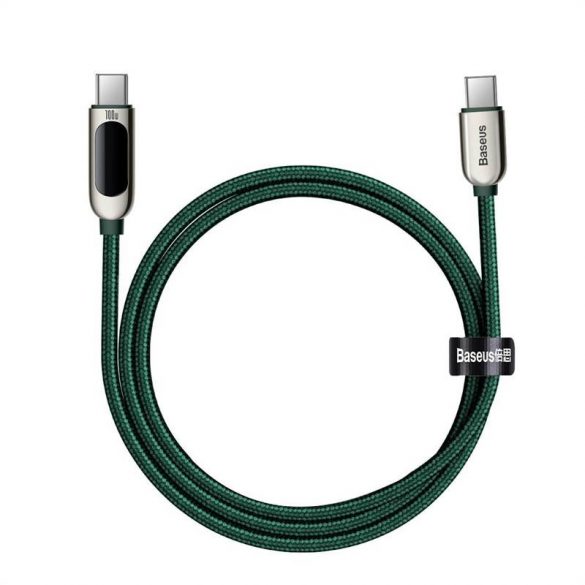 USB-C - Cablu de afișare USB-C Baseus, sursă de alimentare, 100 W, 1 m (verde)