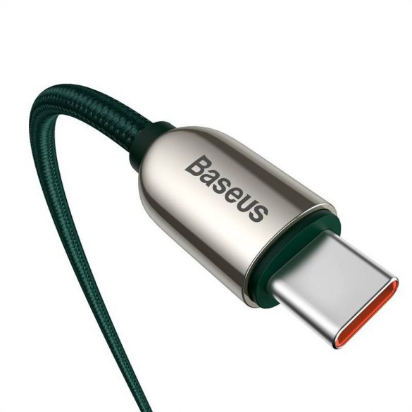 Cablu de afișaj USB-C - USB-C Baseus, 100 W, 2 m (verde)