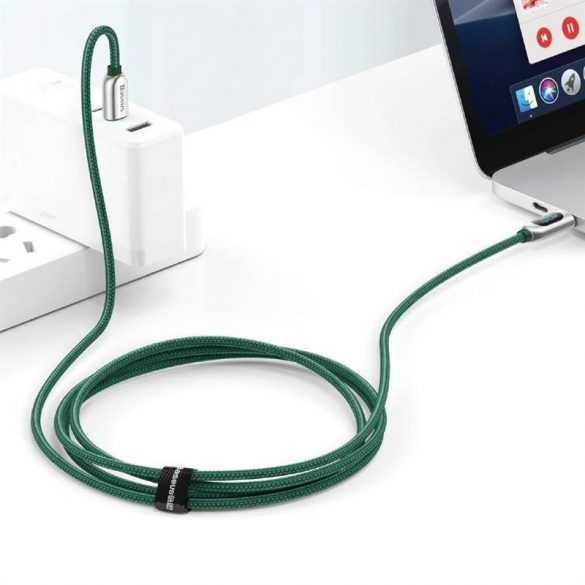 Cablu de afișaj USB-C - USB-C Baseus, 100 W, 2 m (verde)