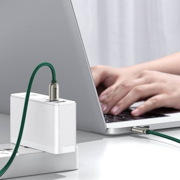 Cablu de afișaj USB-C - USB-C Baseus, 100 W, 2 m (verde)