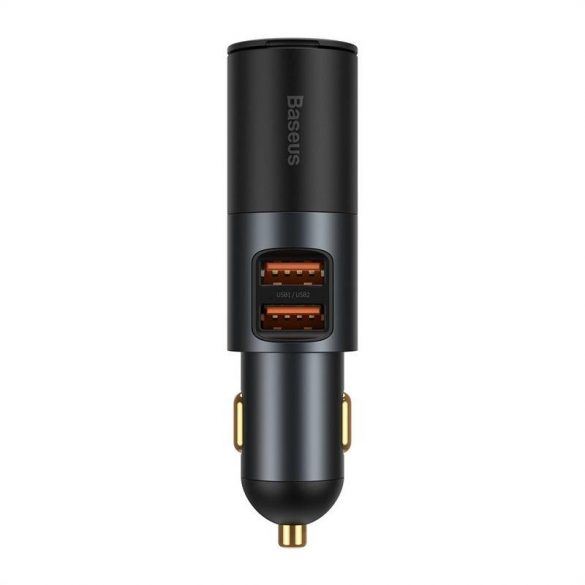 Baseus Share Together Încărcător auto rapid cu brichetă, 2x USB, 120 W (gri)