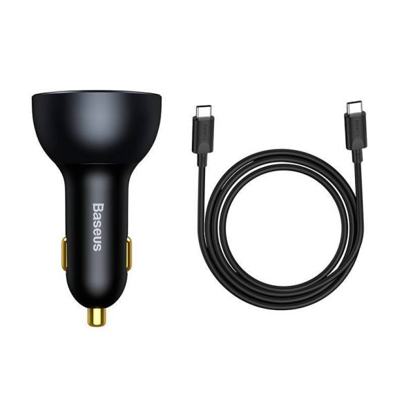 Baseus Încărcător auto Qualcomm, USB, 2x USB-C, 160W (gri)