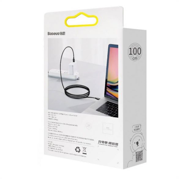 Cablu USB-C la USB-C din seria Baseus Superior, 100 W, 1 m (negru)