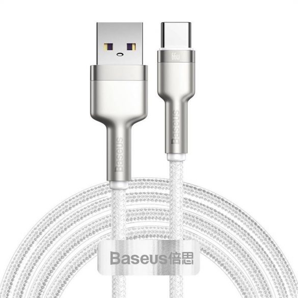 Cablu USB-USB-C Baseus Cafule, 66 W, 2 m (alb)