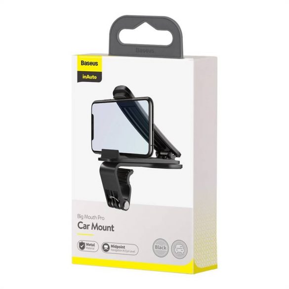 Suport auto Baseus Big Mouth Pro, clip, pentru bord (negru)