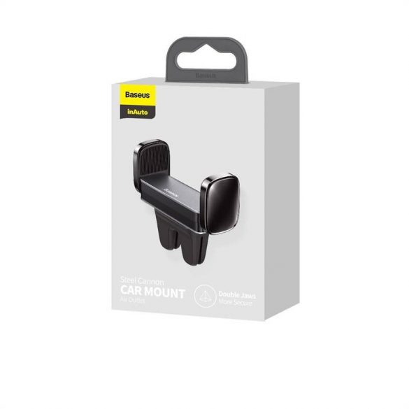 Suport auto cu clips pentru grila Baseus Steel Cannon (negru)