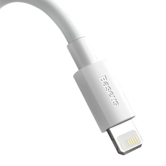 Cablu USB pentru Lightning Baseus Simple Wisdom, 2.4A, 1.5m (alb) 2 buc.