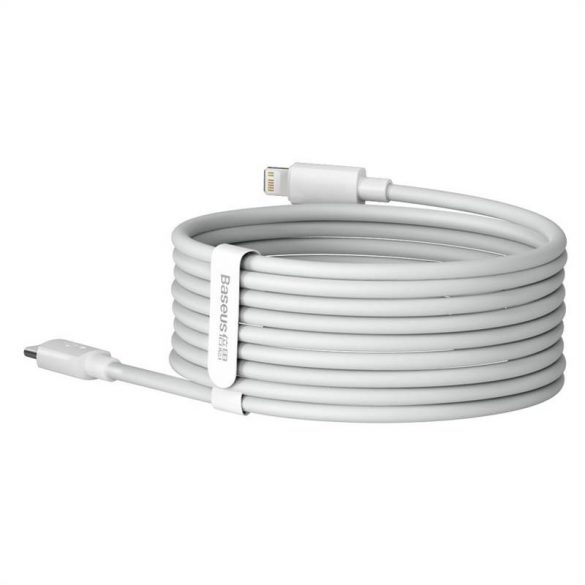 Cablu USB-C pentru Lightning Baseus Simple Wisdom, PD, 20W, 1,5m (alb) 2 buc.