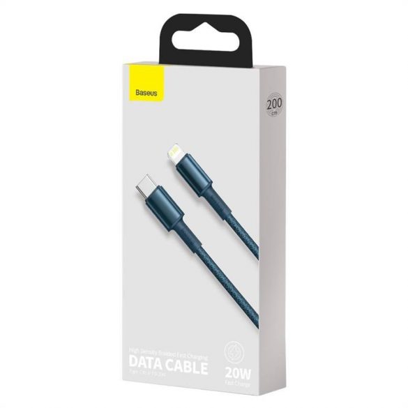 Cablu USB-C pentru Lightning Baseus, împletit de înaltă densitate, 20W, 5A, PD, 2m (albastru)