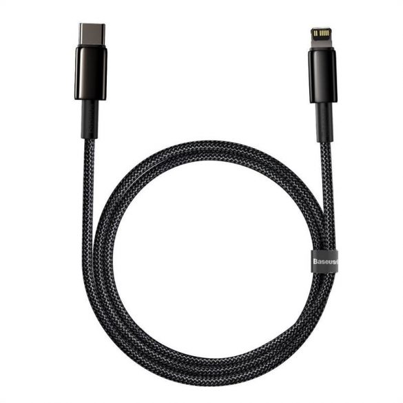 Cablu USB-C pentru Lightning Baseus Tungsten Gold 20W 5A PD 1m (negru)