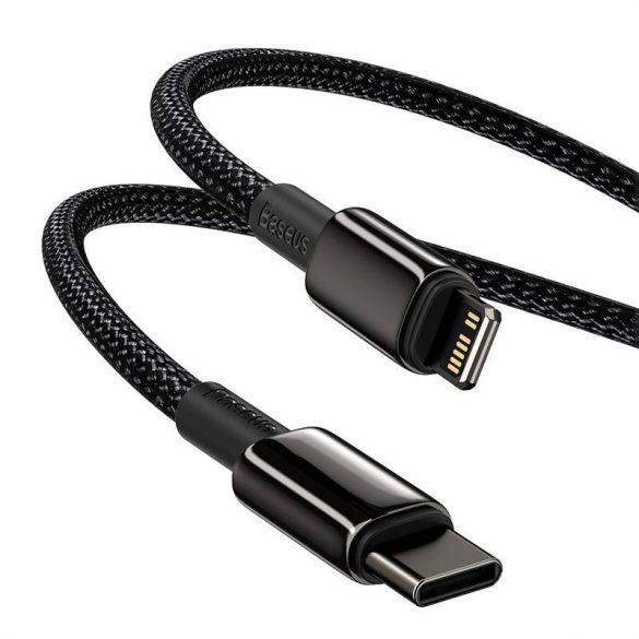 Cablu USB-C pentru Lightning Baseus Tungsten Gold 20W 5A PD 1m (negru)