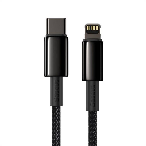 Cablu USB-C pentru Lightning Baseus Tungsten Gold 20W 5A PD 1m (negru)