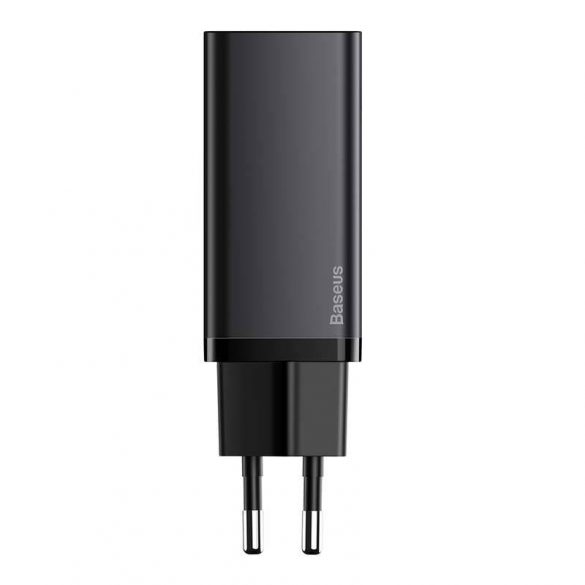 Baseus GaN2 Lite încărcător de perete, USB + USB-C, 65 W, EU (negru)