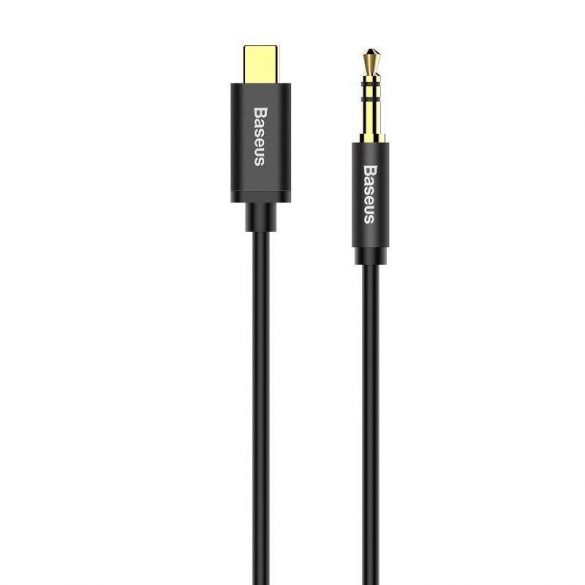 Baseus Yiven USB-C - cablu jack de 3,5 mm 1,2 m (negru)