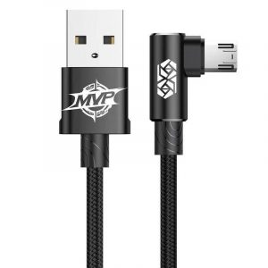 Cablu USB-Micro USB, cot înclinat Baseus MVP 1,5A 2m (negru)