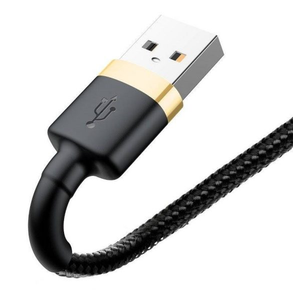 Cablu USB Lightning Baseus Cafule 2.4A 1 m (auriu-negru)