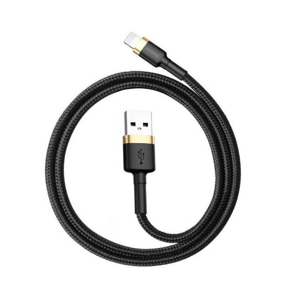 Cablu USB Lightning Baseus Cafule 2.4A 1 m (auriu-negru)