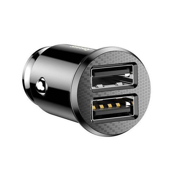 Încărcător auto Baseus Grain 2x USB 5V 3.1A (negru)