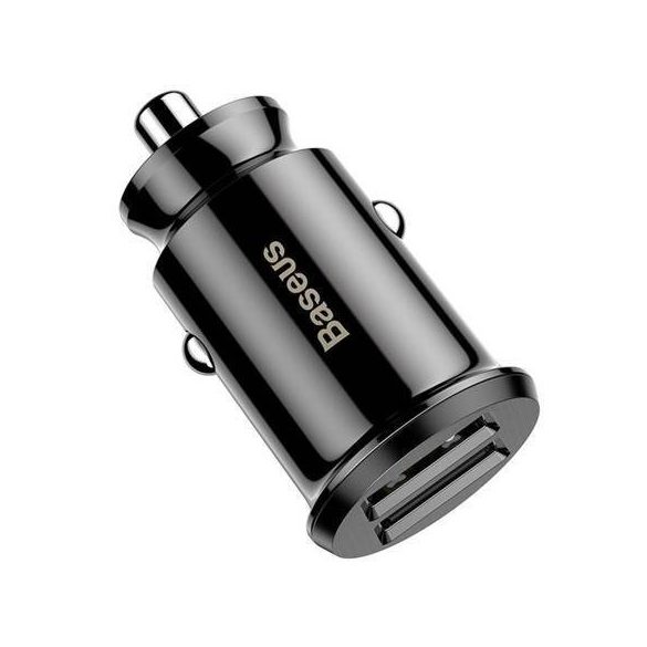 Încărcător auto Baseus Grain 2x USB 5V 3.1A (negru)