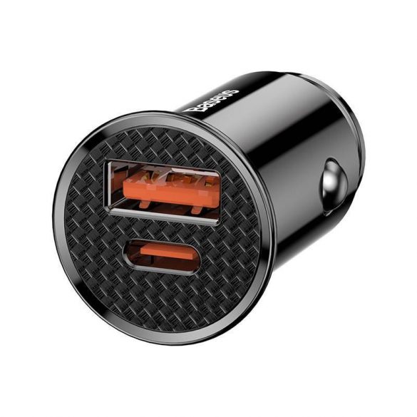 Încărcător auto Baseus Circular PD QC4.0 + 5A 30W (negru)