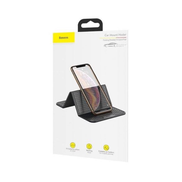 Suport pentru telefon Baseus cu gel pad (negru)