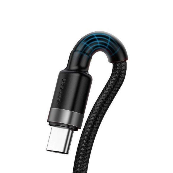 Cablu USB-USB-C Baseus Cafule Huawei SuperCharge, QC 3.0, 5A 1m (negru-gri)