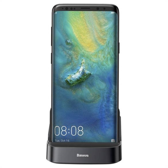 Baseus Mate Docking Station pentru smartphone-uri Huawei și Samsung, HUB USB-C, 15 W (negru)