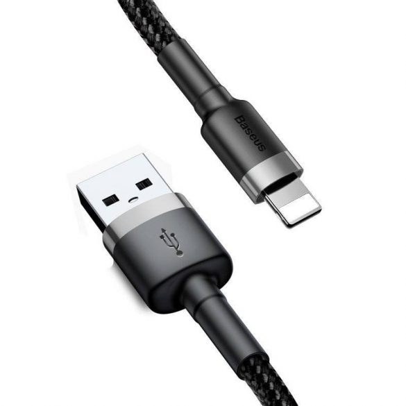 Cablu USB Baseus Cafule 2A 3m Lightning (gri-negru)