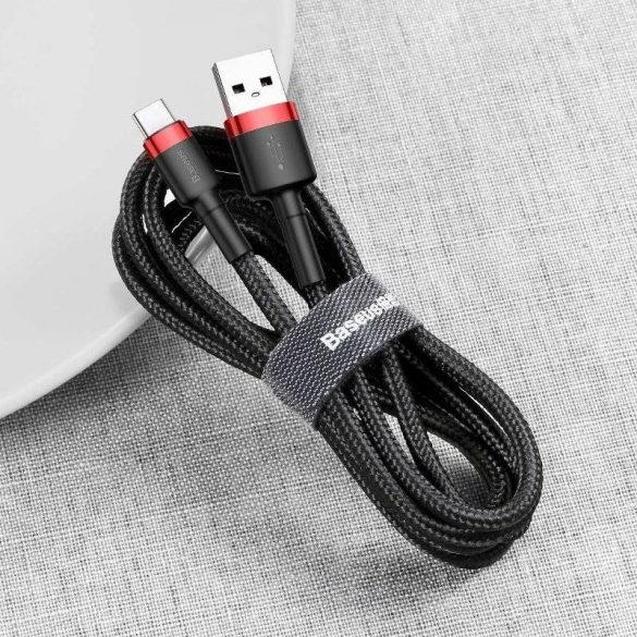 Cablu USB-USB-C Baseus Cafule 2A 3m (rosu-negru)