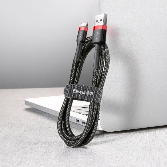 Cablu USB-USB-C Baseus Cafule 2A 3m (rosu-negru)