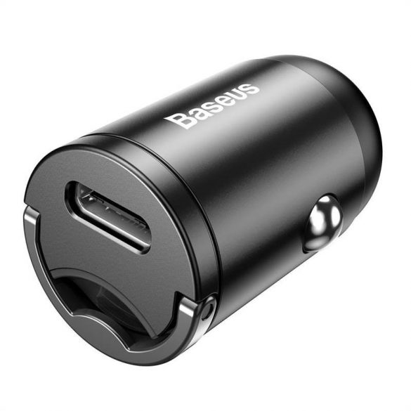 Baseus Tiny Star USB-C mini încărcător auto, QC 4.0+, PD, 30 W (gri)