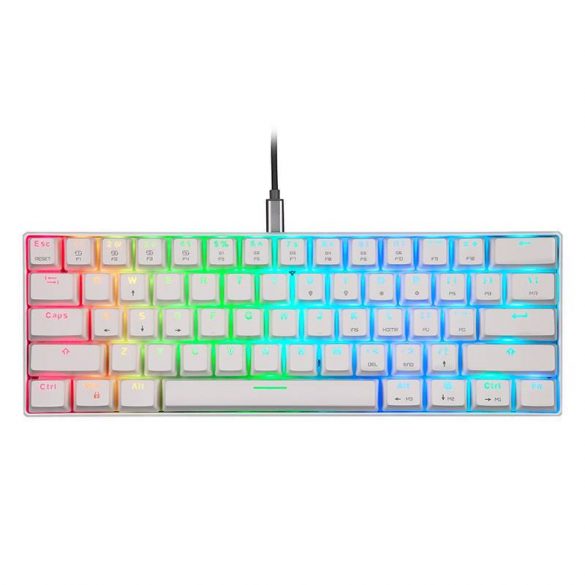 Tastatură mecanică Motospeed CK61 RGB (albă)