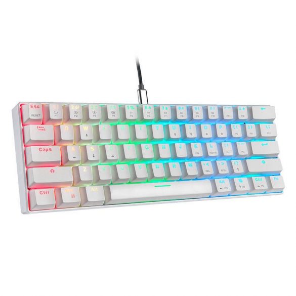 Tastatură mecanică Motospeed CK61 RGB (albă)