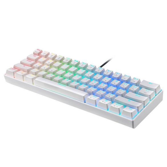 Tastatură mecanică Motospeed CK61 RGB (albă)