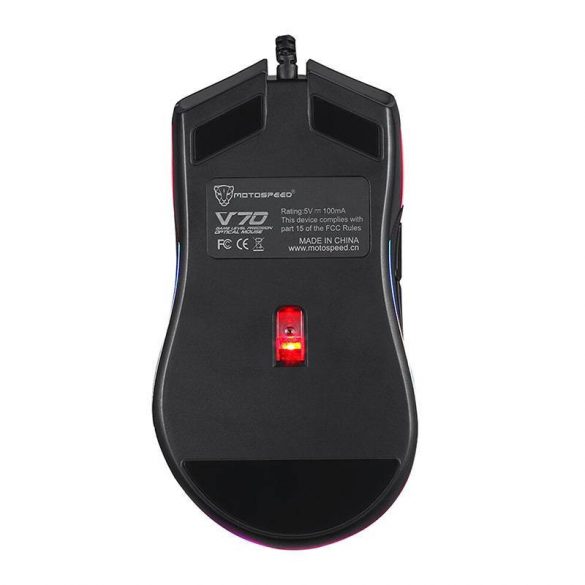 Mouse de gaming cu fir Motospeed V70 (negru)